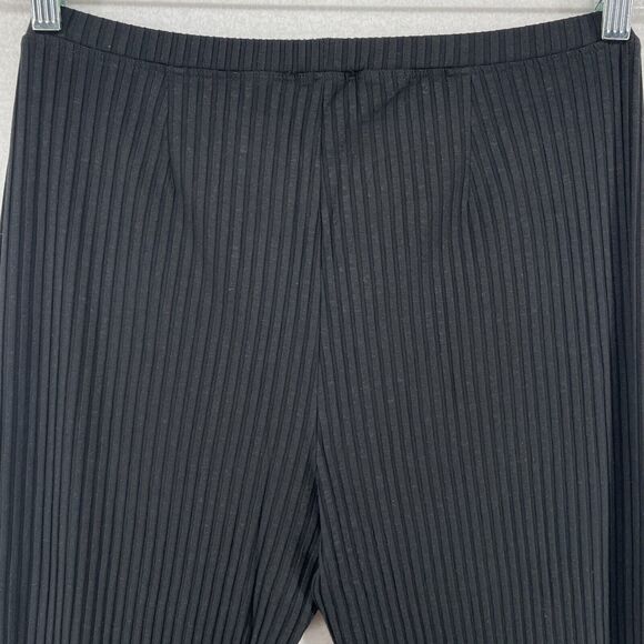 EILEEN FISHER Pants S Small Tencel Blend Stretch Ribbed Pull On Black USA - Picture 5 of 15